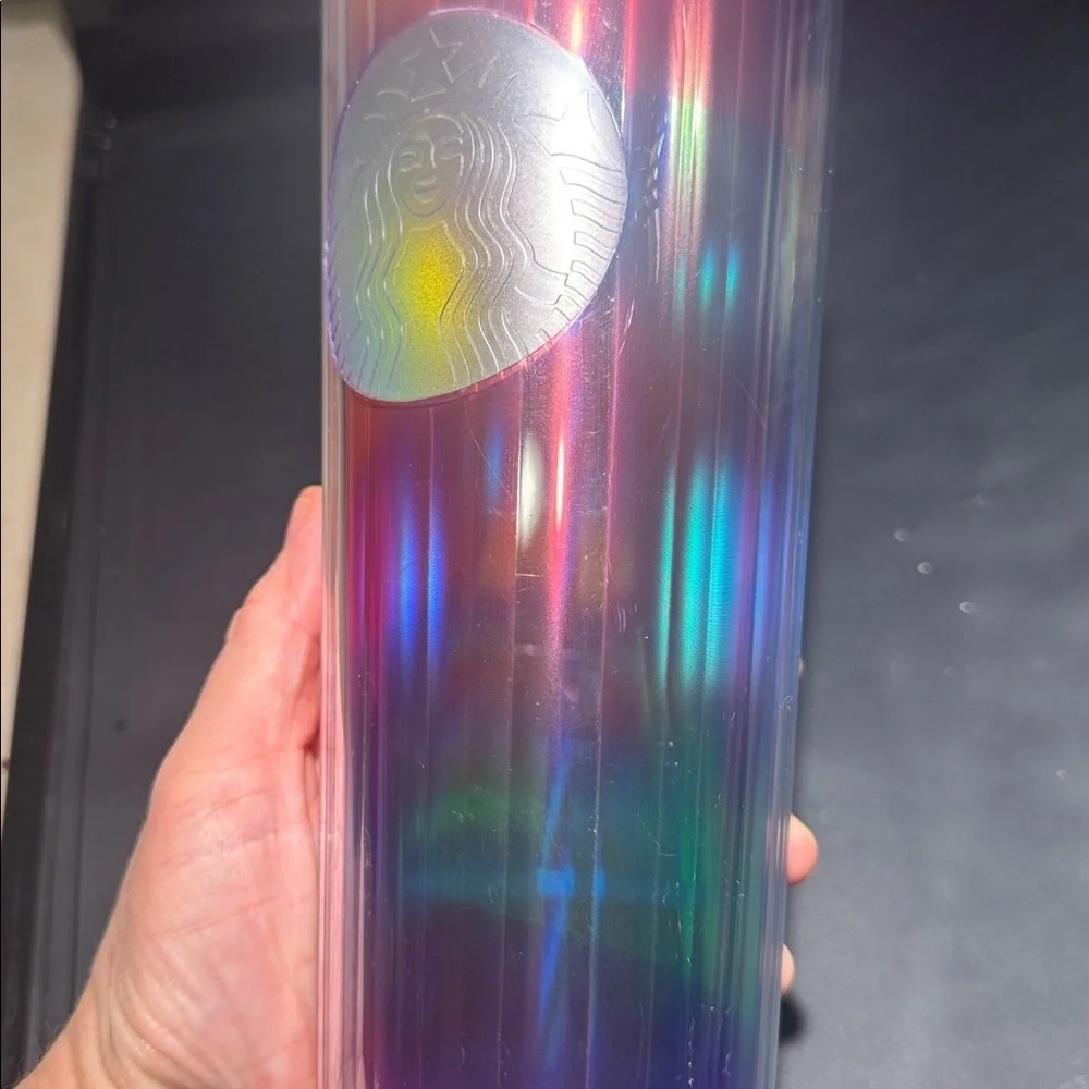 Starbucks Rainbow Kaleidoscope limited edition venti tumbler with straw
